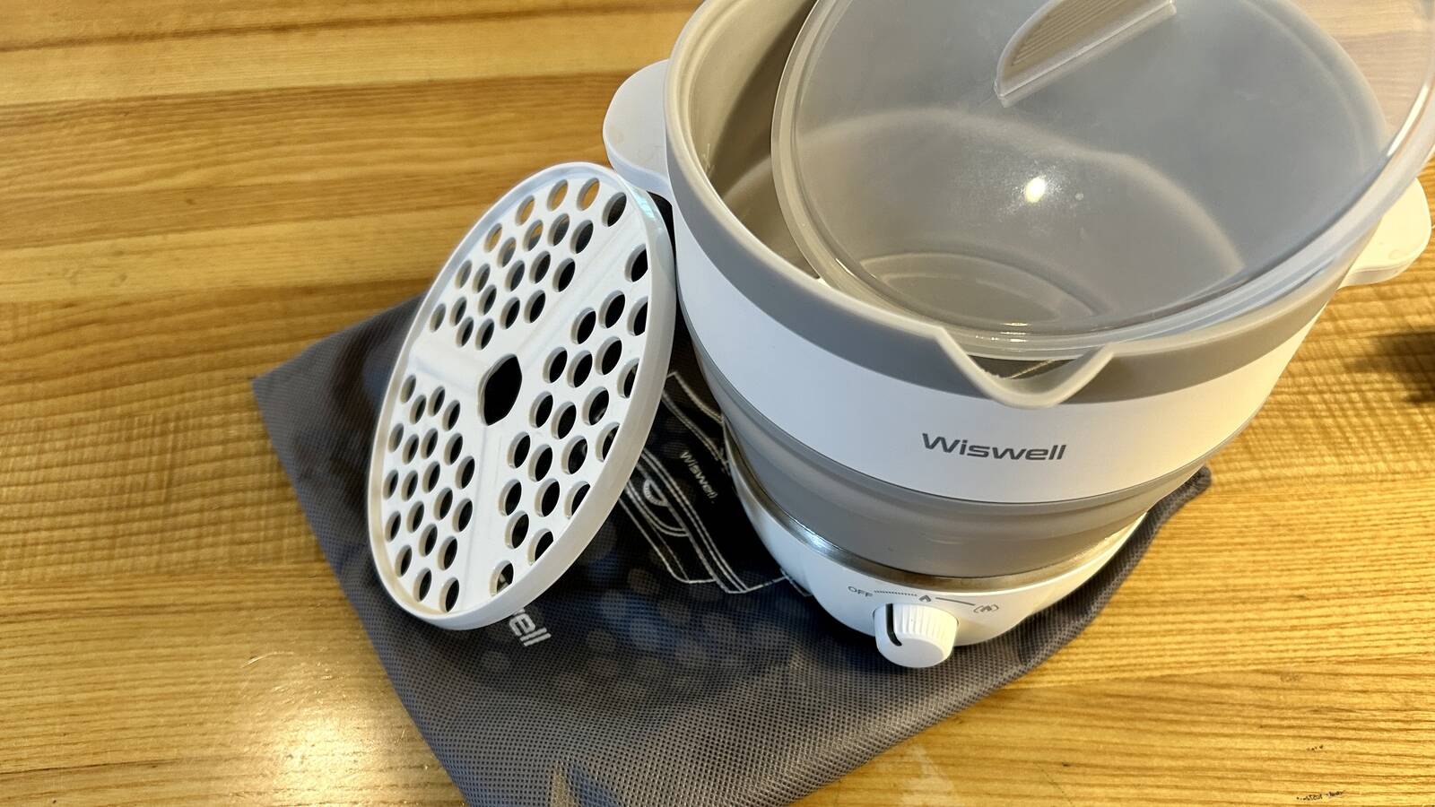 위즈웰 접이식 전기포트 1L WK3616 사용 후기 - 햇반도 넣을 수 있다