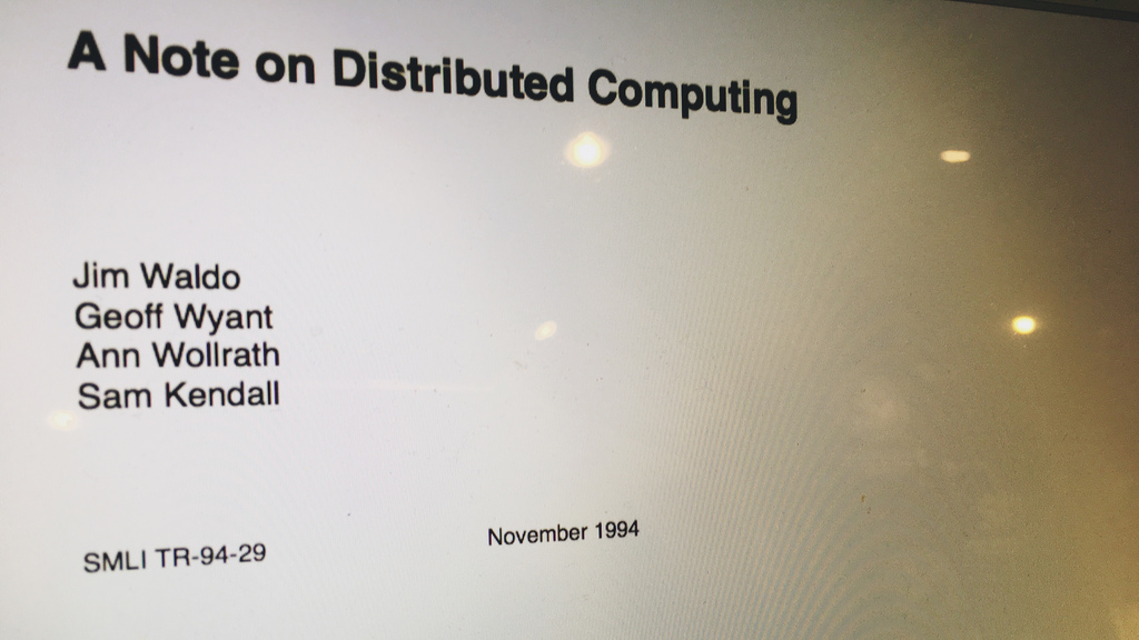 #paper #review A Note on Distributed Computing